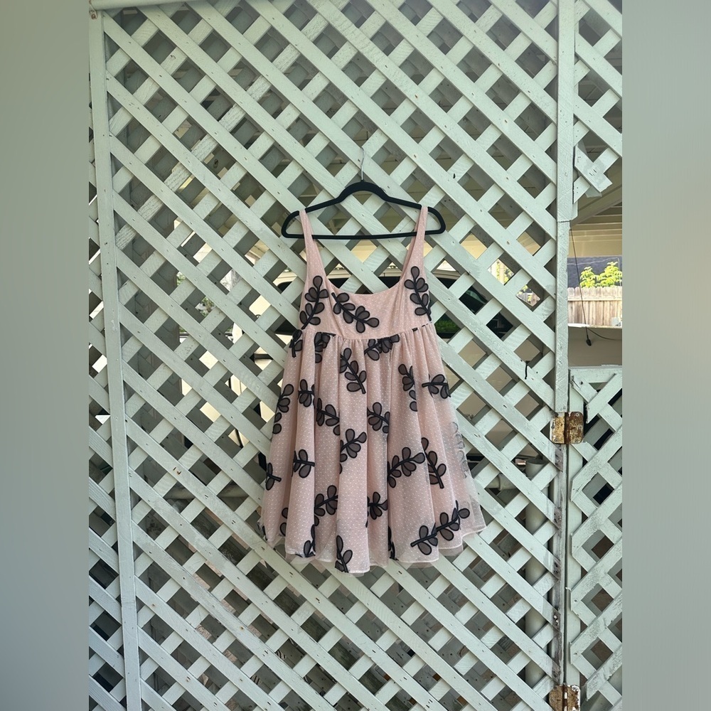Anthropologie Square-Neck Tulle Babydoll Mini Dress - Picture 5 of 6